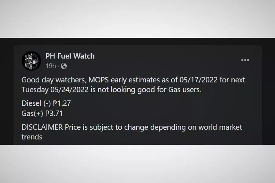 PH Fuel Watch advisory