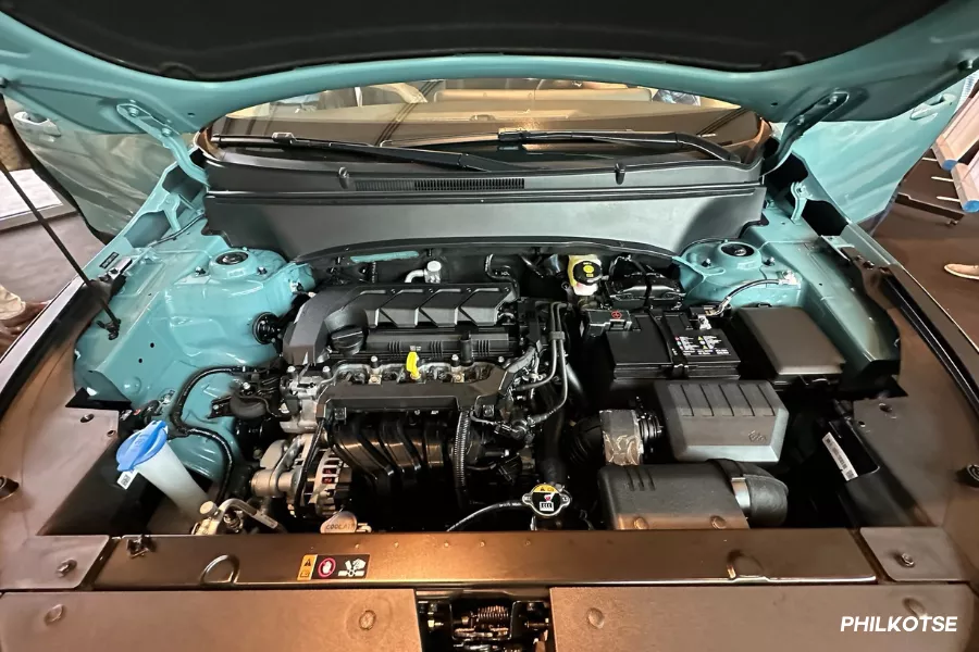 A picture of the refreshed Seltos' engine bay. 