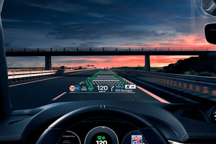 The 2024 Macan EV features a heads-up display.