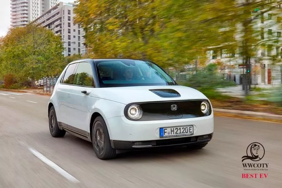 Honda e front profile shot