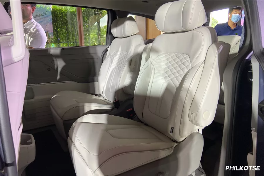 The second-row's captain seats The second-row's captain seats