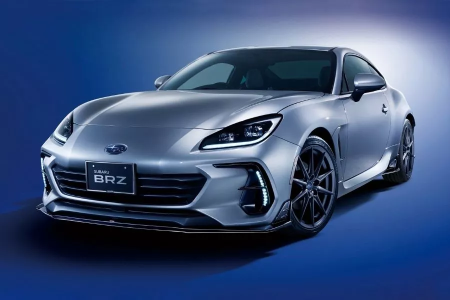 A picture of the 2022 Subaru BRZ with all STI accessories