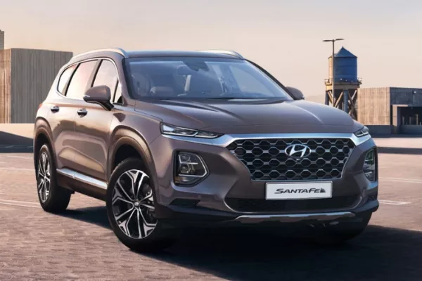 A Hyundai Sante Fe on a parking lot