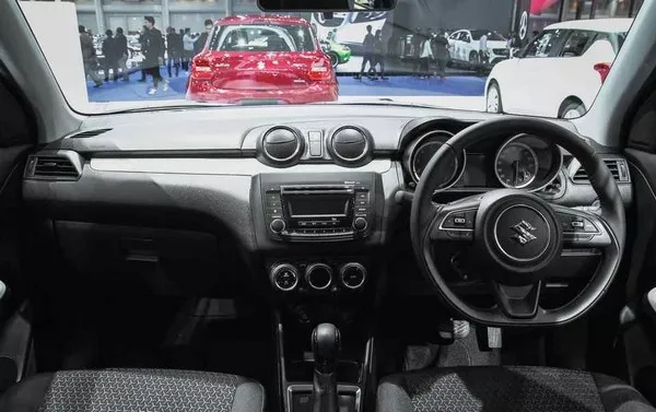 Cabin view inside the 2018 Suzuki Swift
