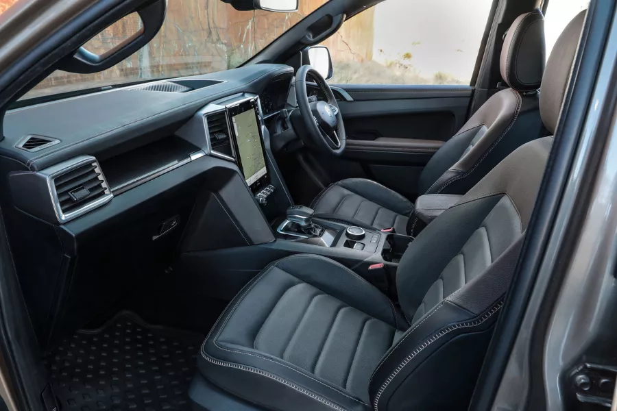 A peek inside the Amarok's interior
