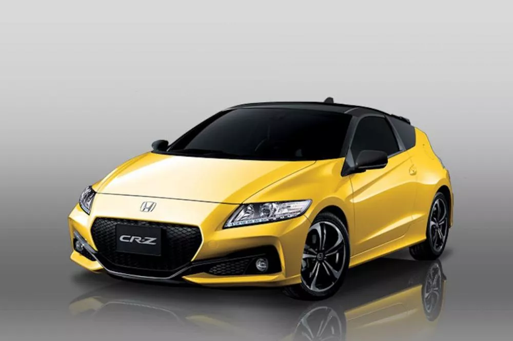 Yellow 2016 honda cr-z angular front view