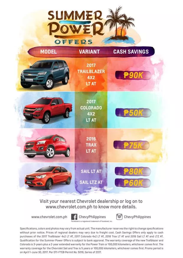 The Chevrolet Summer Power Offers promo Poster of the Chevrolet Summer power offers