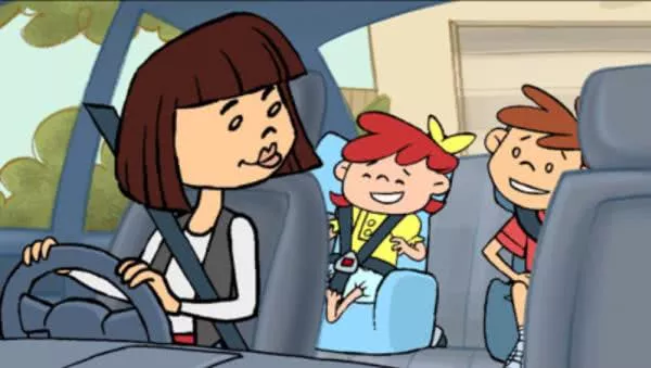 The association also appealed to Filipino parents to educate their kids at home about road safety drawing of two kids and a woman in a car