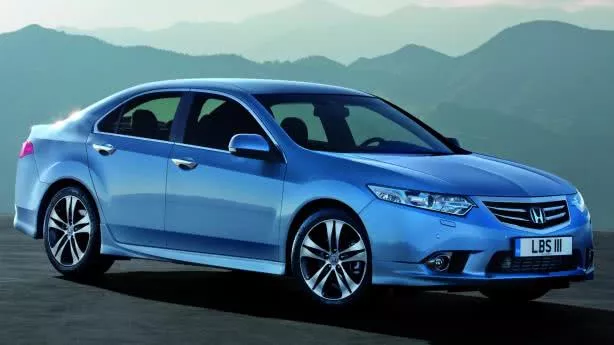 Blue Honda Accord Euro angular front view