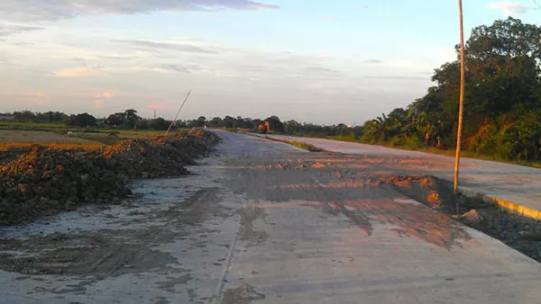 A road section being under construction