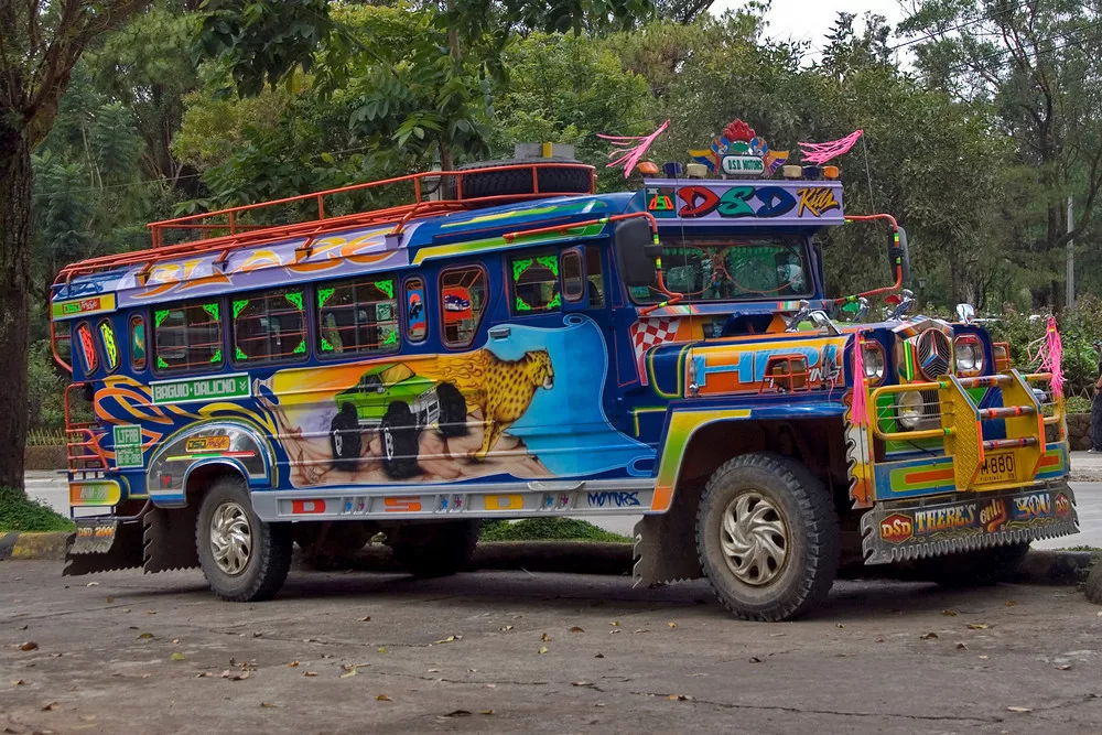 The program aims to reduce the number of vehicular accidents that PUJs may potentially cause A jeep parked on the street