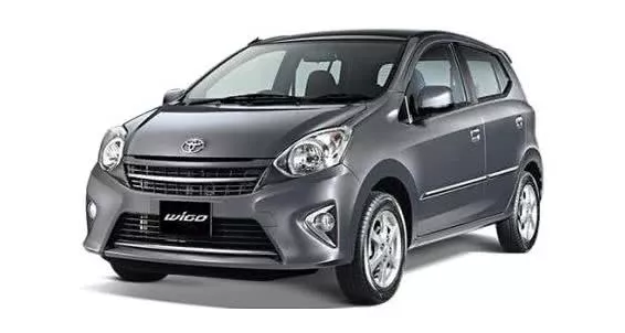The new Wigo receives a redesigned interior with new door trims and seat patterns Grey Metallic Toyota Wigo angular front