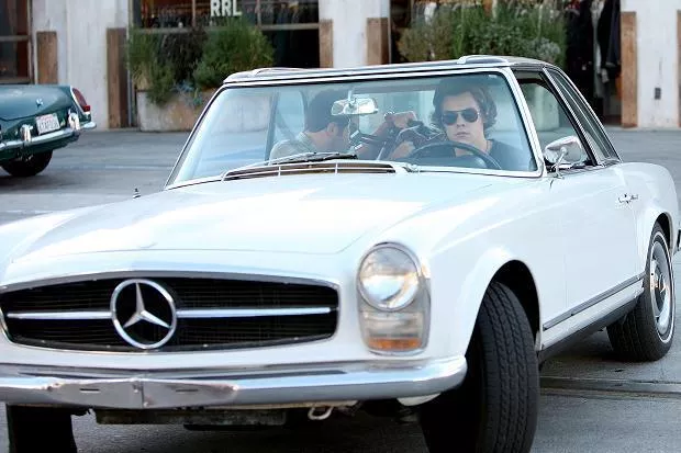 Classic Mercedes Benz A white classic mercedes benz front view