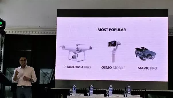 MSI-ECS established itself as one of the country’s leading providers of innovative IT solutions A man is giving speech on DJI devices at a seminar