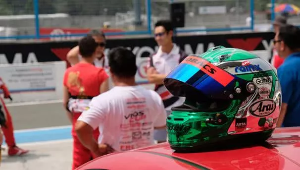 2017 Vios Cup Leg 1 a helmet on a racing car