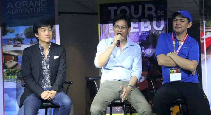 From L-R: Mr. Kenneth Cobonpue, Mr. Chris Tio and Mr. Pepon Marave The 2017 Tour de Cebu