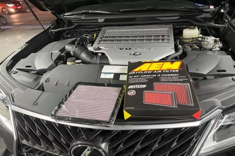 AEM filters installed in Lexus 