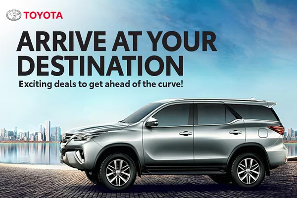 A picture of the Toyota PH Arrive at your destination promotional poster