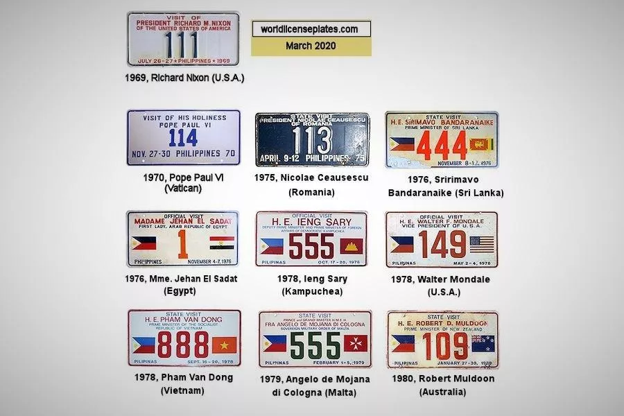 State visit license plates 