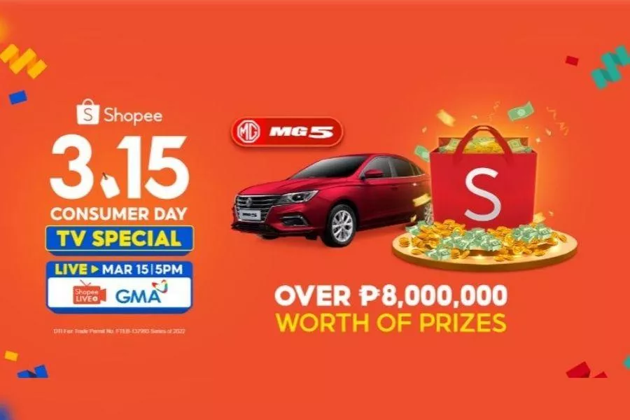 A picture of the 3.15 Shopee contest in partnership with MG Philippines