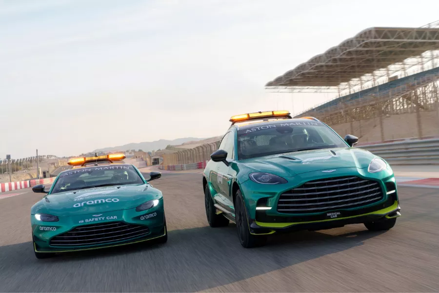 Aston Martin Vantage and Aston Martin DBX707 in Formula One