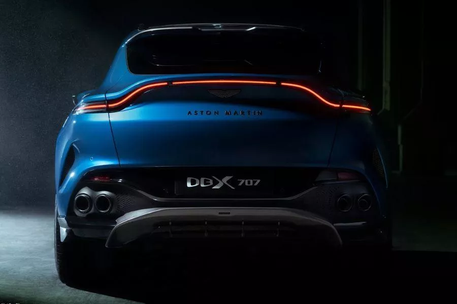 Zero to 100 km/h in 3.3 seconds Aston Martin DBX707 rear view