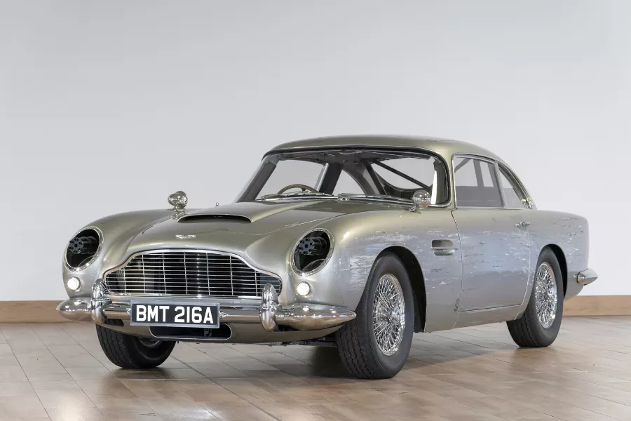 A picture of the Aston Martin DB5 stunt car replica