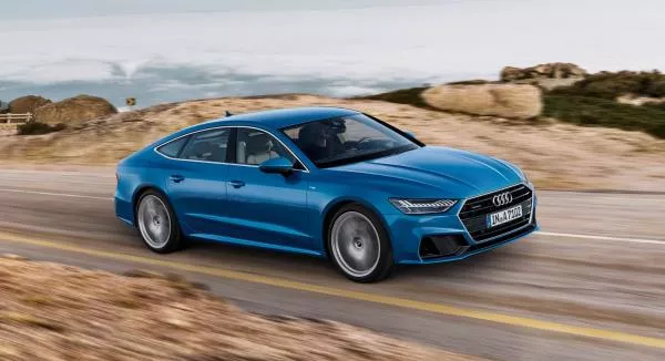 An Audi A7 2019 on the road
