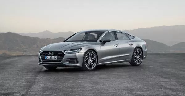 Angular front of an Audi A7 2019