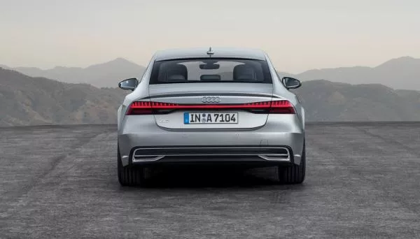 Rear view of an Audi A7 2019