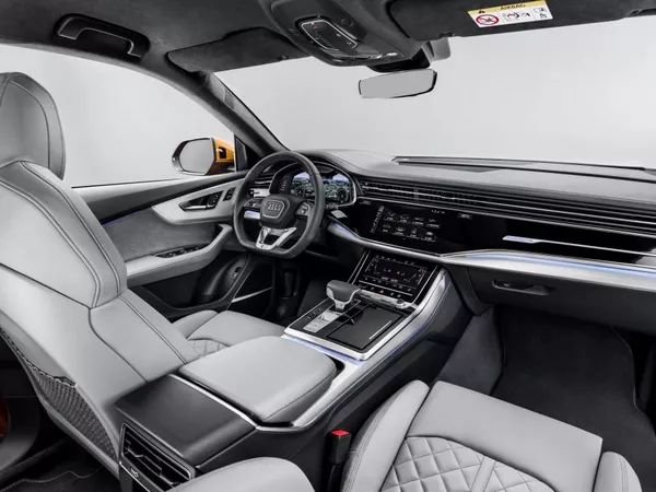 Interior of the Audi Q8 2019