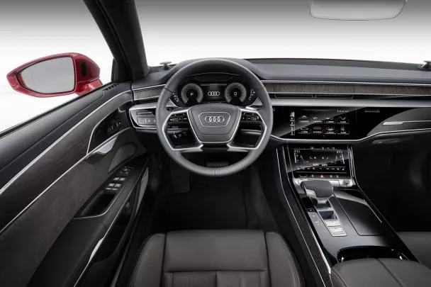 Interior-wise, the Prologue concept covers the cabin with a clean and contemporary-looking dashboard driving cabin of the 2018 Audi A8