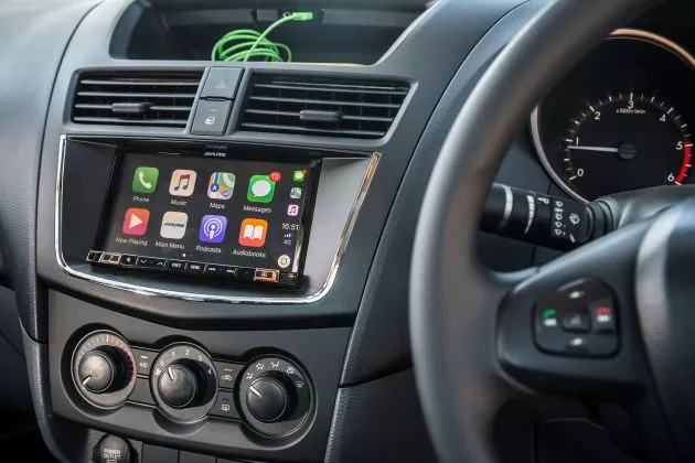 Stepping inside, the BT-50 comes standard with Android Auto and Apple CarPlay Mazda BT-50 interior