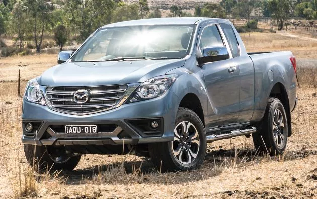 The angular fornt of the Mazda BT-50