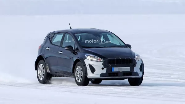 Ford Baby Bronco spy shot angular front