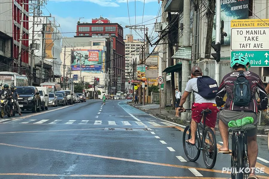 A picture of a bike lane somewhere in Metro Manila