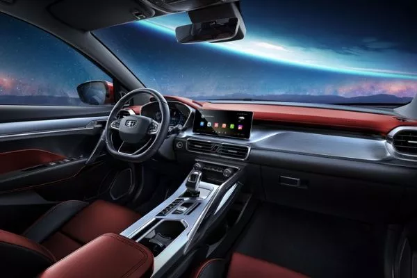 A picture of the interior of the Geely Coolray