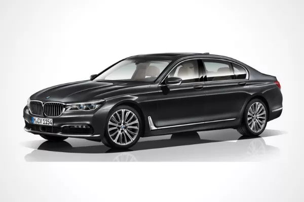 The 7 Series Sedan in a white background