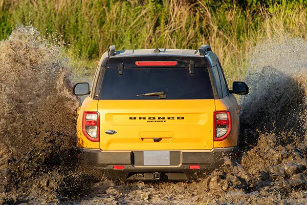 A picture of the rear of the Bronco Sport