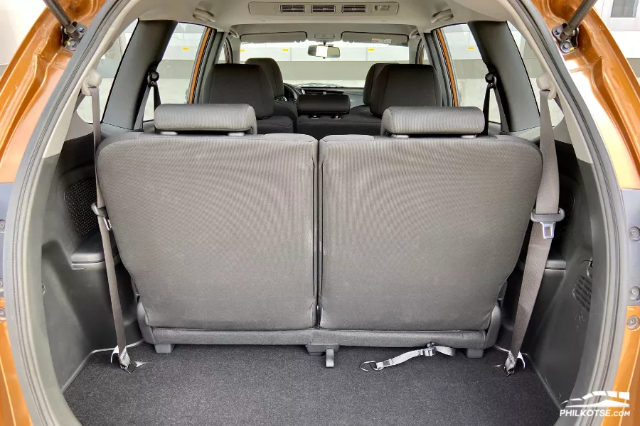 A view of the BR-V's interior from its rear door A view of the BR-V's interior from its rear door