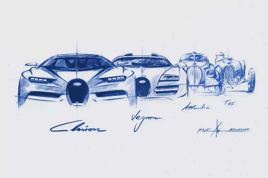 Bugatti design sketch