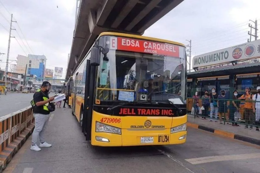 A picture of a bus on EDSA