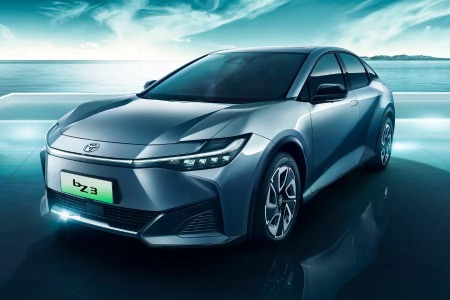 The upcoming Toyota bZ3 EV sedan for the Chinese market