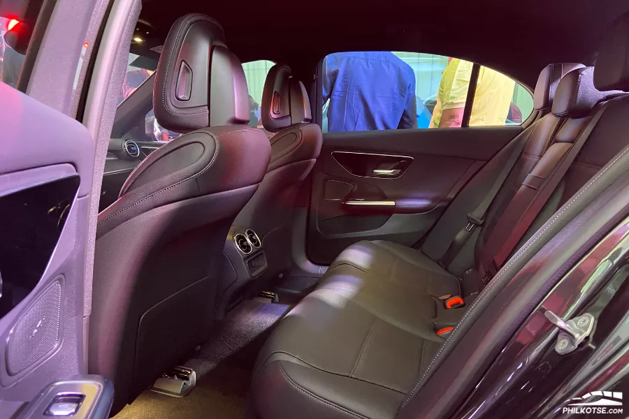 A peek into the C-Class's rear cabin A picture of the Mercedes-Benz's rear cabin.