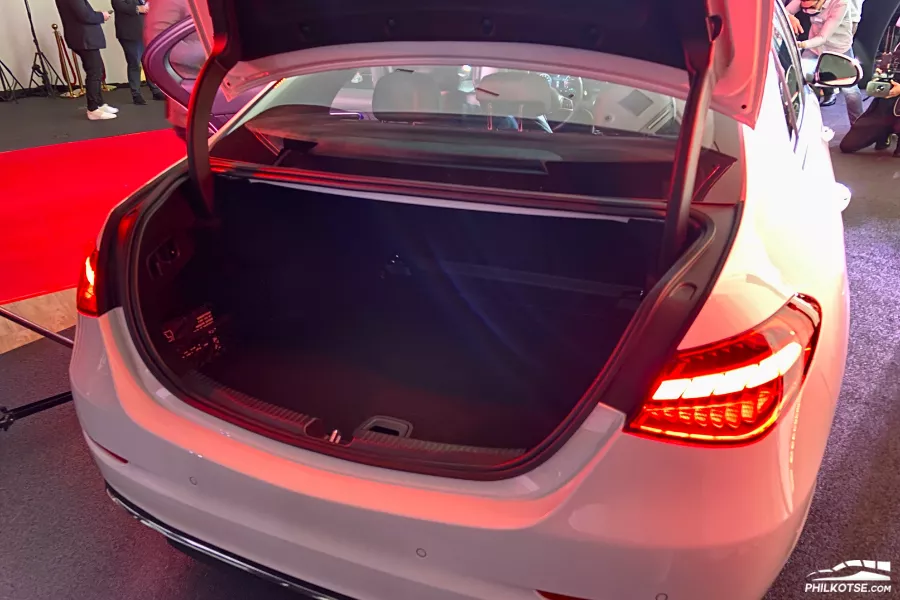 It gets a sizable trunk as well A picture of the 2023 C-Class's trunk