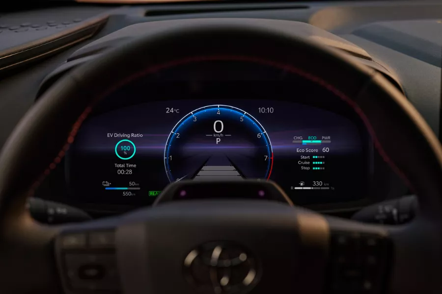 C-HR's digital gauge display
