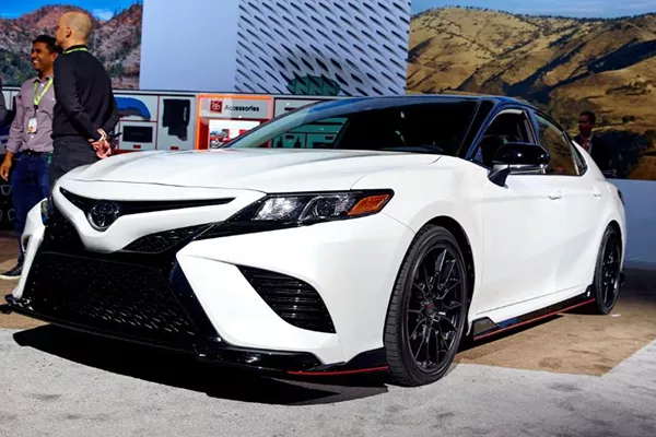 Toyota Camry 2020 in a car show