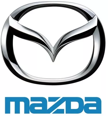 The logo went through several iterations, but the most familiar is the Mazda logotype which is still used with the current symbol Mazda logo