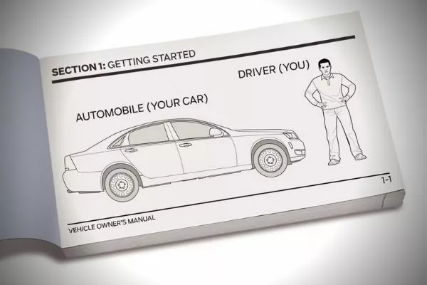 A picture of a car manual.