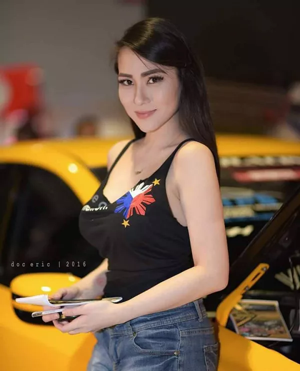 Tina Kimura at a Car Show